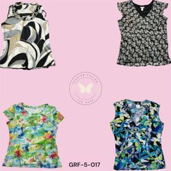 Blusa in poliester patchwork retro Y2K (GRF-5-017)