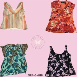 Y2K Inspired Mash Design Polyester Blouse (GRF-5-0..