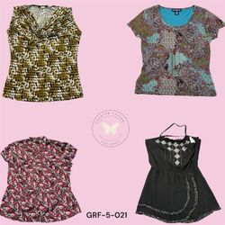 Maglietta in poliestere stampata Y2K Fashion – Blu..