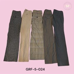 Y2K Low Rise Poly Pants – Sleek Office Core Trouse..