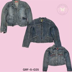 Veste en denim vintage Y2K – Style street rétro (G..