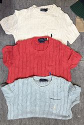 Ralph Lauren short sleev cable knit sweater