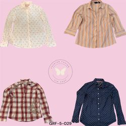 Retro Y2K Cotton Blouse – Breathable Everyday Top ..