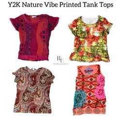 Y2K Nature Vibe Printed Tank Tops RE-