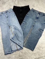 Denim long skirts