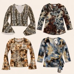 Y2k Chic Long Sleeves Tops