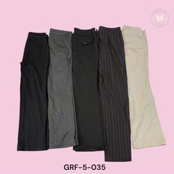 Women’s Y2K Low Rise Wide Leg Office Pants (GRF-5-..