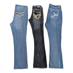 Y2K Low Raise Embroidered Flare Jeans