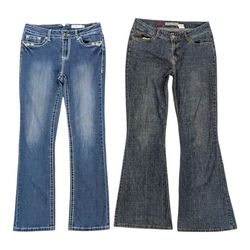 Y2K Embroidered Flare Jeans