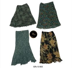 Y2K Patterned Poly Skirt – Trendy Low Rise Look (G..