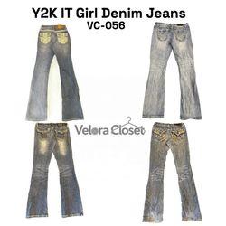 Y2K Embellished and embroided flare jeans