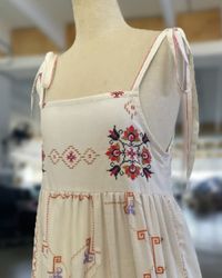 Upcycled Embroidered Summer Dress