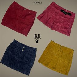 Y2K IT Girl Corduroy Mix Skirts (AA-792)
