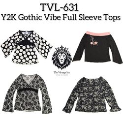 Y2K Gothic Vibe Full Sleeve Tops (TVL-631)