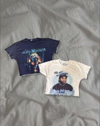 Upcycled Graphic Fleece Crop T-Shirt
