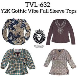 Y2K Gothic Vibe Full Sleeve Tops (TVL-632)