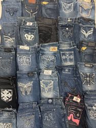 Women’s Y2K Embellished Miss me Style Bootcut / Fl..
