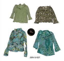 Y2K Long Sleeve Blouse – Trendy Slim Fit Vintage L..