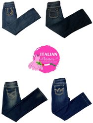 Y2K back pocket embleshment jeans