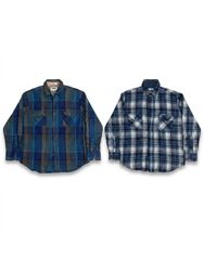 (Fav-1406) Wool Checked Button Up Shirts