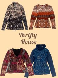Y2K Hippiecore Graphic Tops(TH/389)