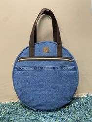 Upcycle Upcycled Denim Tote Bag with Car..