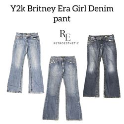 Y2k Britney Era Girl Denim Pants Re-3183