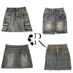 Y2K NYC IT Girl Denim Midi Skirts RW1918