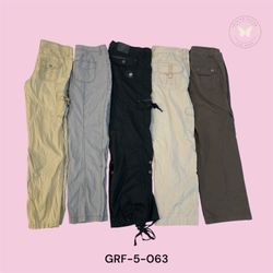 Women’s Retro Cargo Pants with Pockets (GRF-5-063)