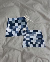 Upcycled Denim Patchwork Skirt