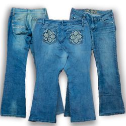 BCX08 Y2K Flared, Bootcut & Embellished Jeans