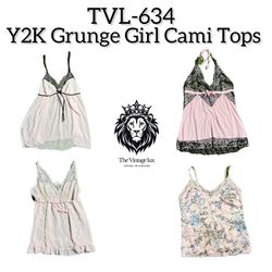 Y2K Grunge Girl Cami Tops (TVL-634)