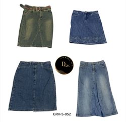 Y2K Denim Midi Skirt – Vintage Streetwear Aestheti..