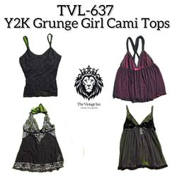 Y2K Grunge Girl Cami Tops (TVL-637)