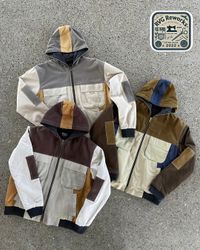 Upcycled 4 Pocket Canvas Hoodie Jacket