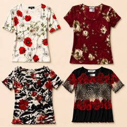 Y2k Blooming Rose Printed Tops