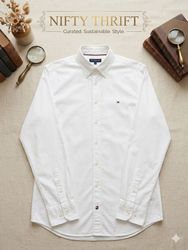 Chemises blanches unies à boutons Tommy Hilfiger