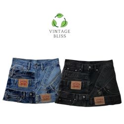 Up Cycled Levi’s belted Skirt