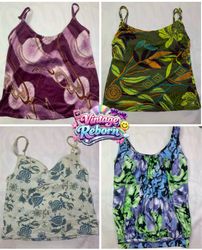 Vintage Y2K Printed Cami & Feminine Top Bundle – 9..
