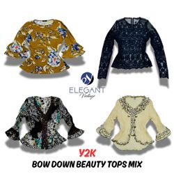 Y2K Bow Down Beauty Tops - EV0390