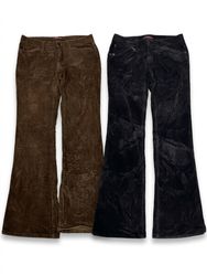 (FV-1413) Y2K Earth Tone Corduroy flared pants