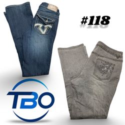 Y2K detailing jeans ( silver and hydraulic etc) #