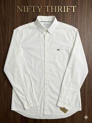 Lacoste Button Up White Shirts