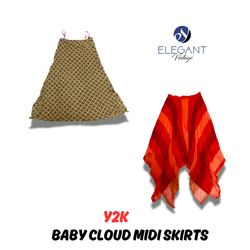 Y2K Baby Cloud Midi Skirts - EV1038