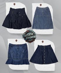 Y2K Cyber Babe Denim Skirt