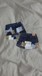 Upcycled Denim Patch Skirt