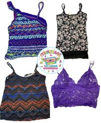 Y2K Vintage Cami & Lace Strap Top Bundle – 9pcs Bo..