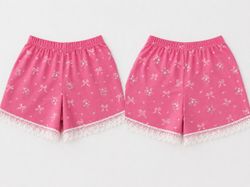 CR1586 Upcycled Linen Floral Shorts