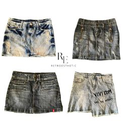 Y2K NYC IT GIRL DENIM MINI SKIRTS RE-3201