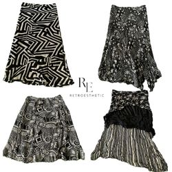 Y2K Earthy Tone Maxi Skirts Re-3205